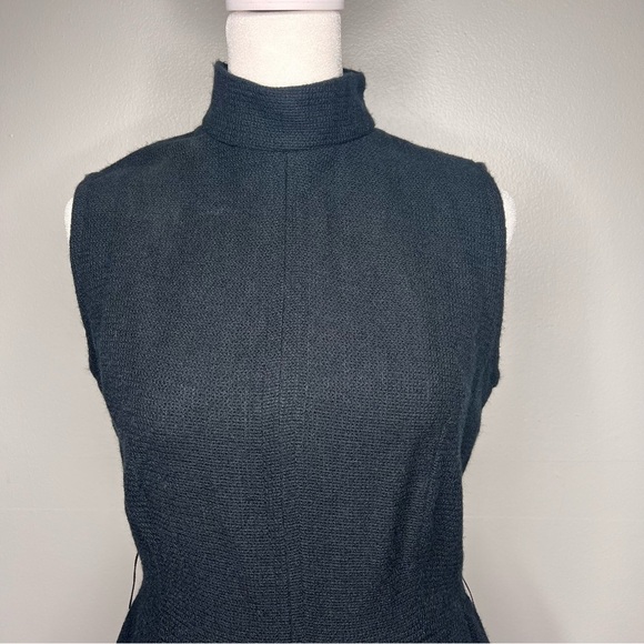 Vicky Vaughn Knit Maxi Dress with Stripes Mock Neck Twee Boho Retro Mod *no belt - Picture 2 of 14